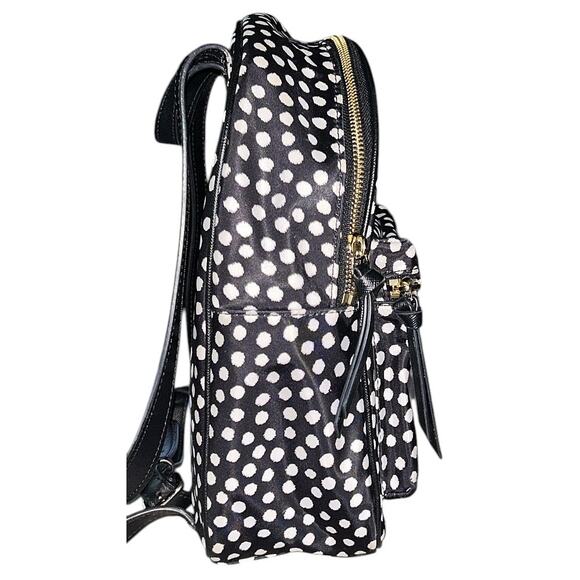 Kate Spade Wilson Road Polka Dot Black & White Nylon Mini Backpack - Picture 3 of 10